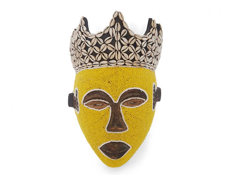 Large Yellow Bamileke Mask Large Yellow Bamileke Mask